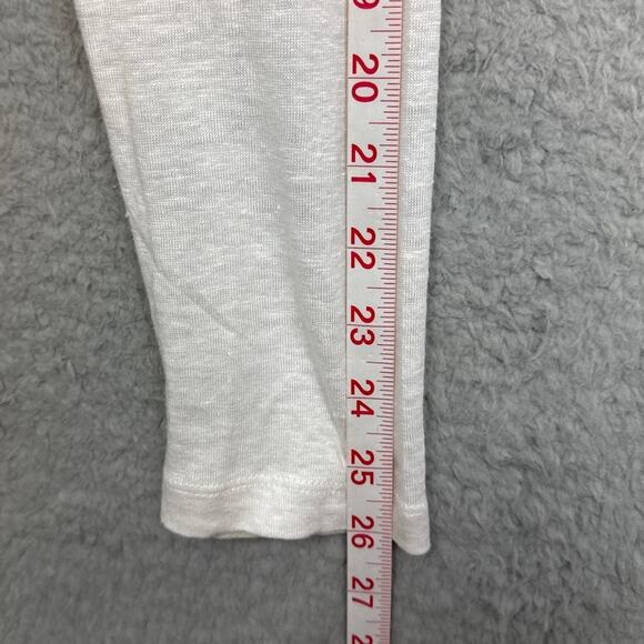 Sundance Women's Linen Top White Off White Lace Overlay Flowy Size L Bohemian - Picture 5 of 8